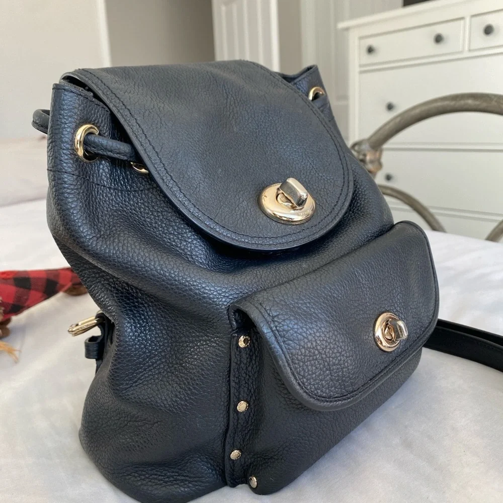 Coach Mini Turnlock Rucksack Backpack - Picture 4 of 17